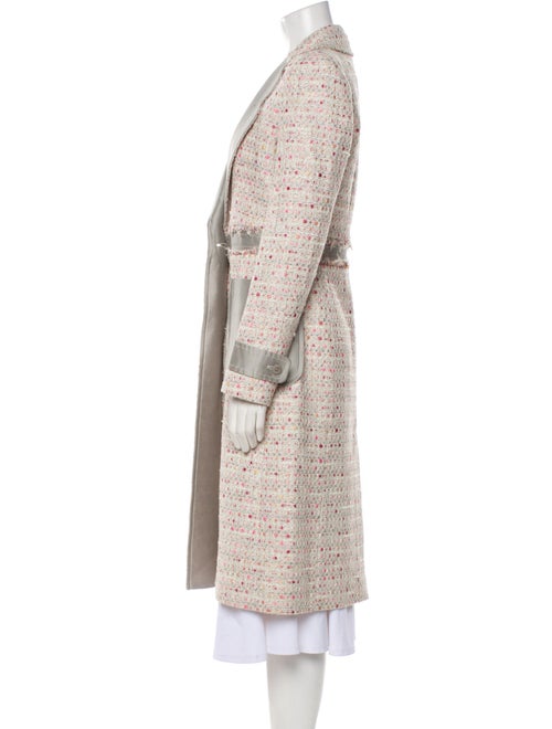 Carolina Herrera Nylon Tweed Pattern Trench Coat