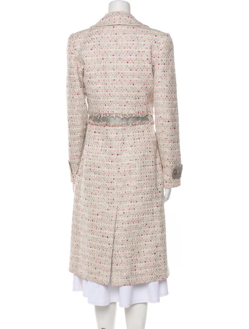 Carolina Herrera Nylon Tweed Pattern Trench Coat