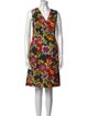 Carolina Herrera Floral Print Knee-Length Dress