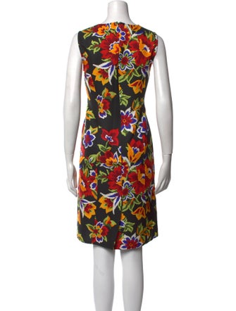 Carolina Herrera Floral Print Knee-Length Dress
