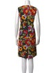 Carolina Herrera Floral Print Knee-Length Dress