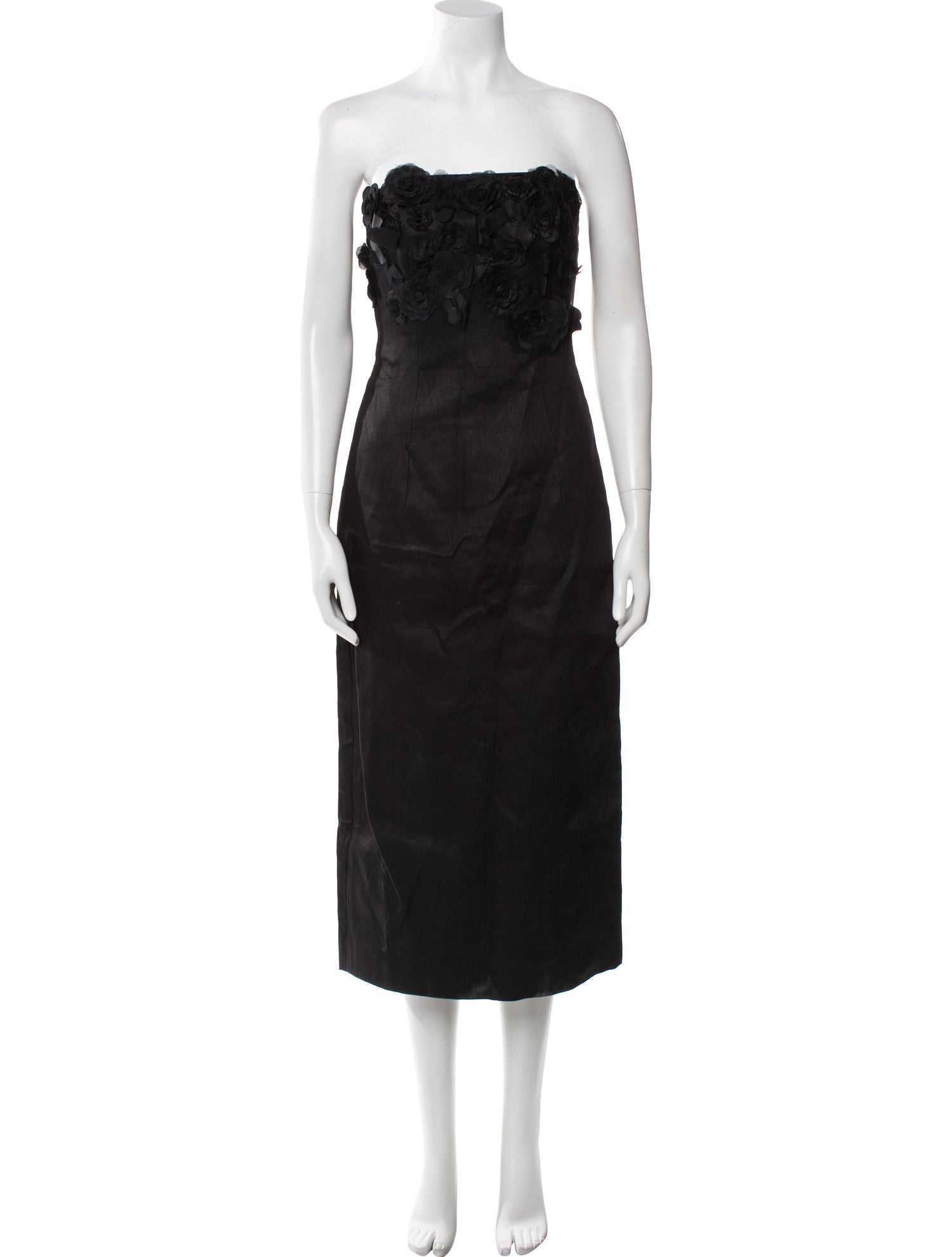 Carolina Herrera Linen Midi Length Dress