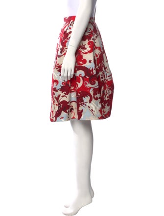 Carolina Herrera Floral Print Knee-Length Skirt