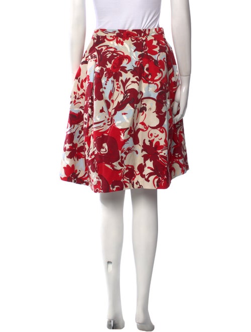 Carolina Herrera Floral Print Knee-Length Skirt