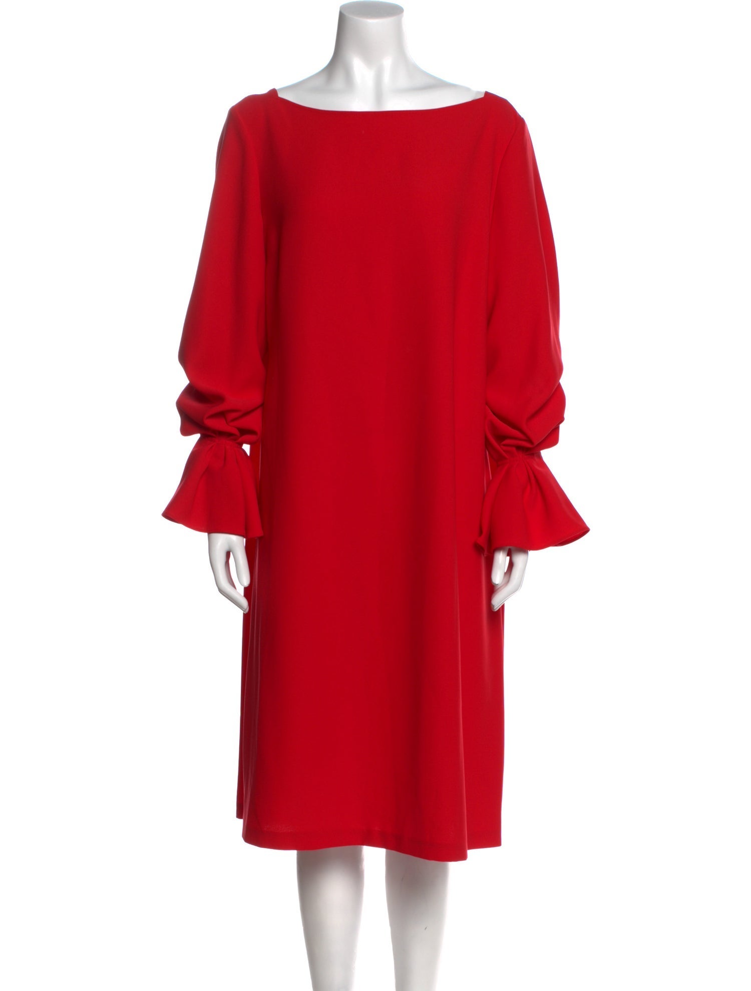 Carolina Herrera Bateau Neckline Midi Length Dress