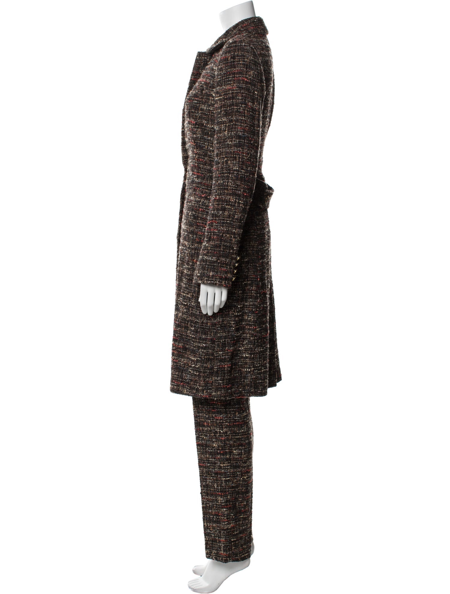 Carolina Herrera Tweed Pattern Pant Set