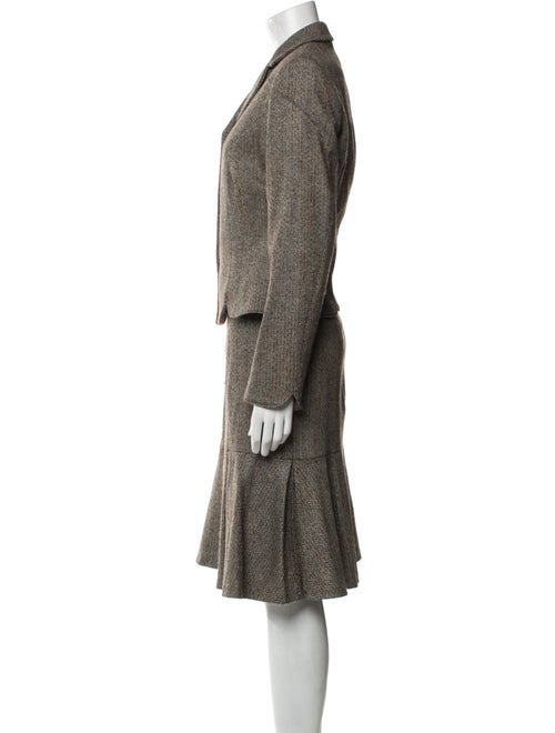 Carolina Herrera Virgin Wool Printed Skirt Set