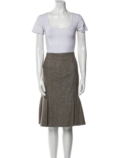 Carolina Herrera Virgin Wool Printed Skirt Set