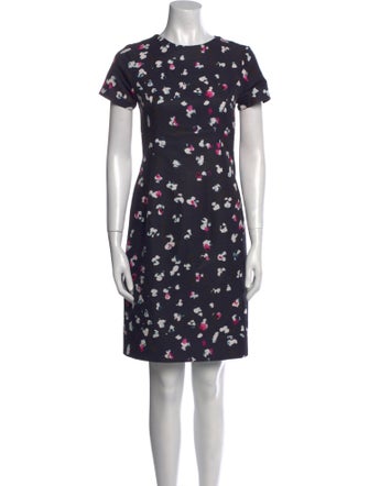 Carolina Herrera Floral Print Knee-Length Dress