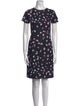 Carolina Herrera Floral Print Knee-Length Dress