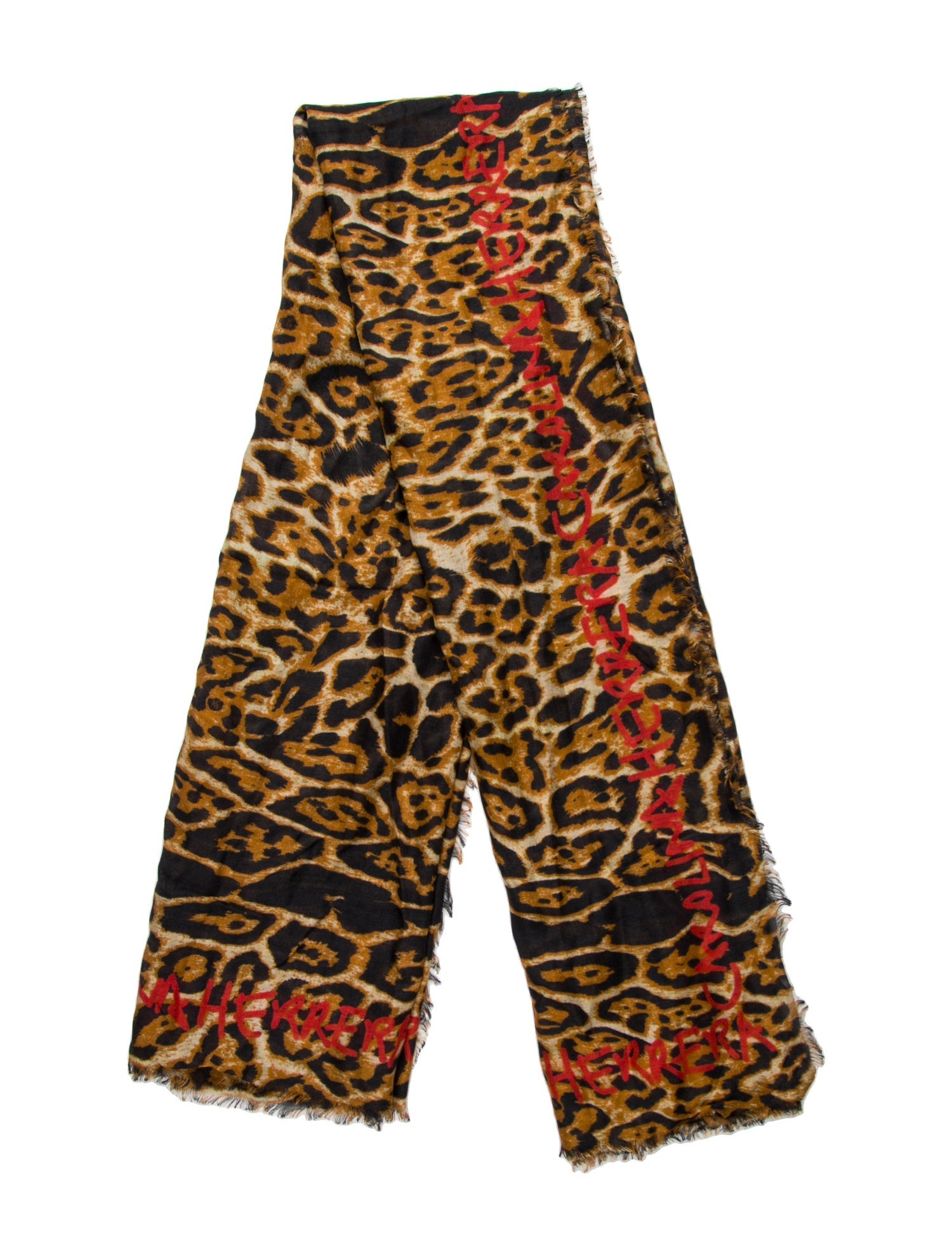 Carolina Herrera Silk Animal Print Scarf