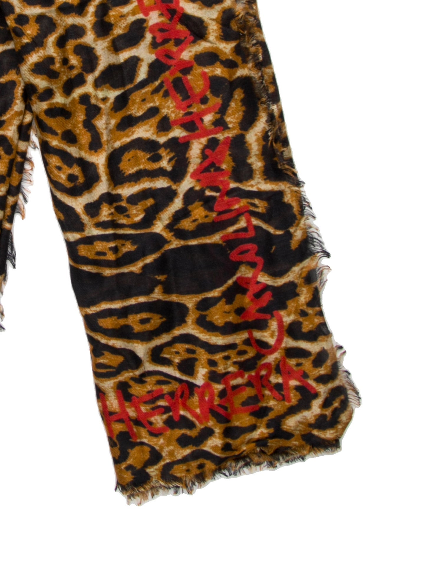Carolina Herrera Silk Animal Print Scarf