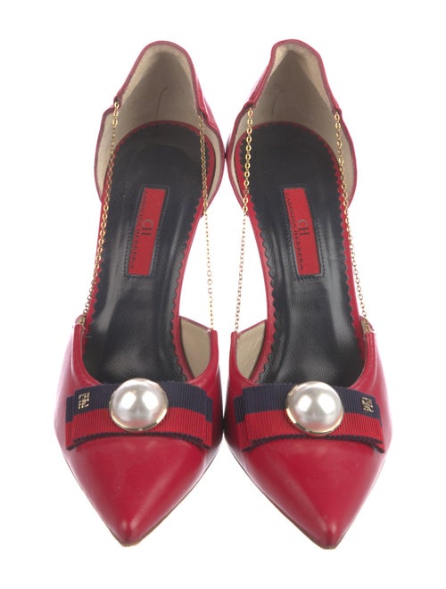 Carolina Herrera Leather D'Orsay Pumps