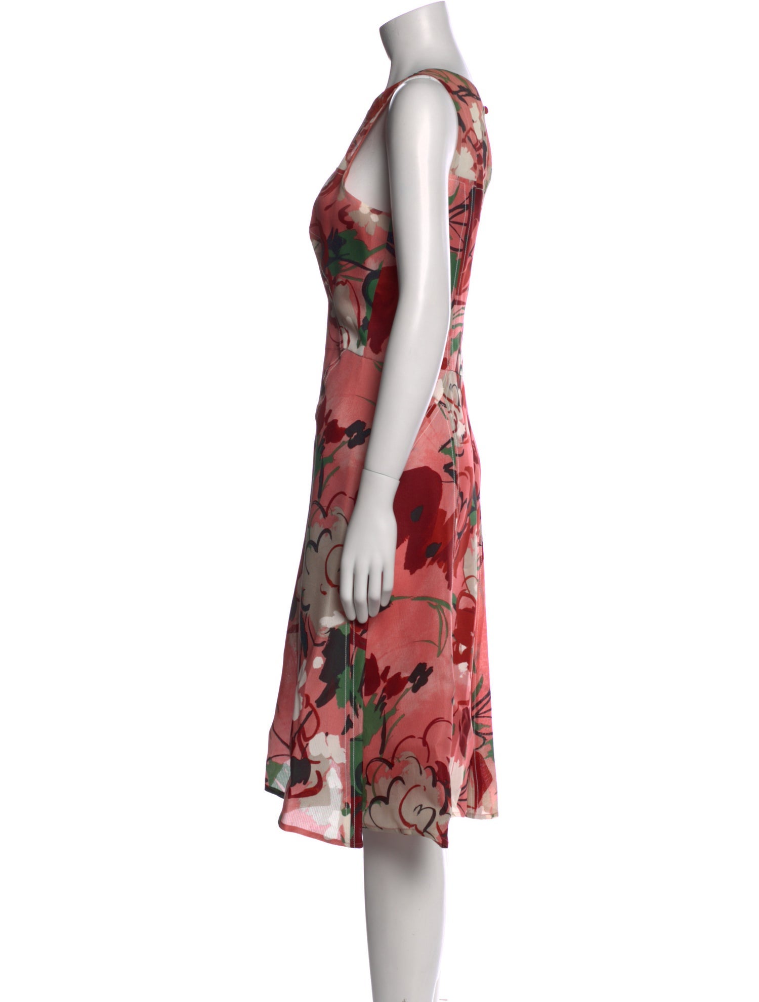 Carolina Herrera Floral Print Midi Length Dress