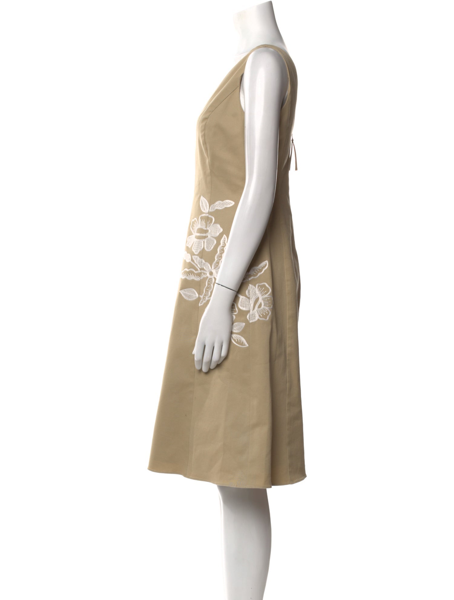 Carolina Herrera Floral Print Knee-Length Dress