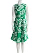 Carolina Herrera Floral Print Knee-Length Dress