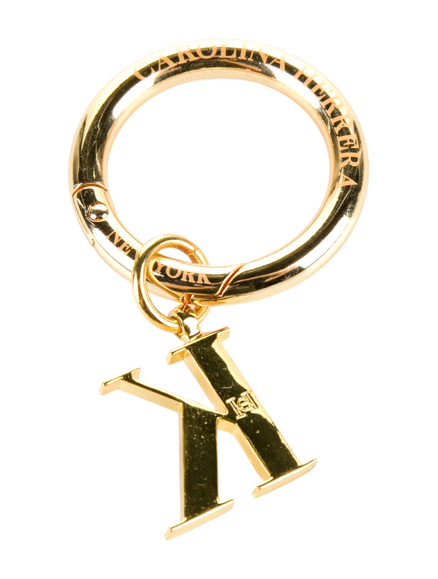 Carolina Herrera Gold Metallic Keychain