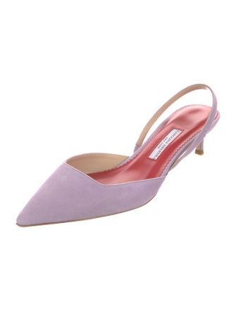 Carolina Herrera Leather Slingback Pumps