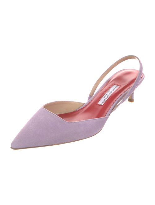 Carolina Herrera Leather Slingback Pumps