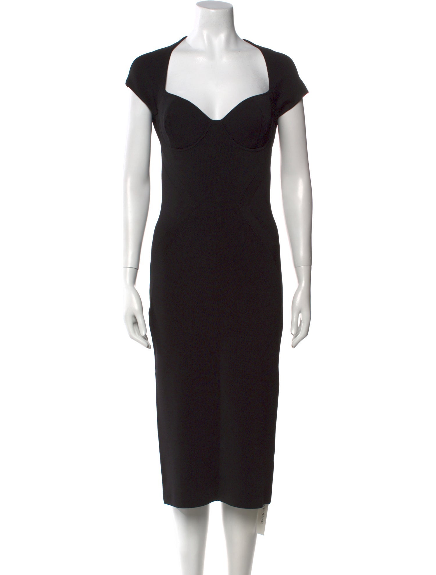 Carolina Herrera Square Neckline Midi Length Dress
