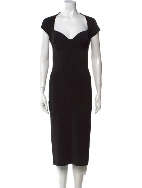 Carolina Herrera Square Neckline Midi Length Dress