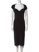 Carolina Herrera Square Neckline Midi Length Dress