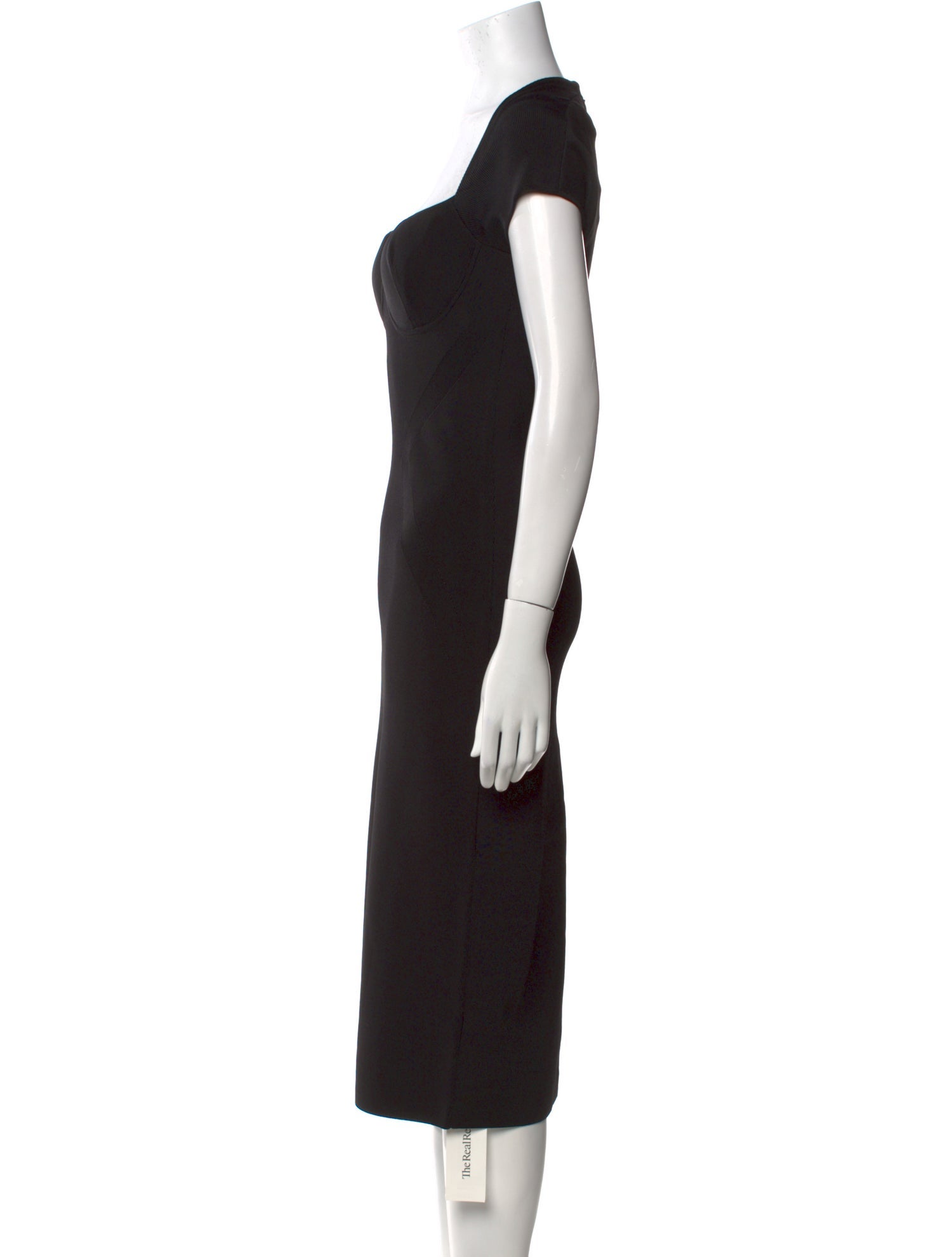 Carolina Herrera Square Neckline Midi Length Dress