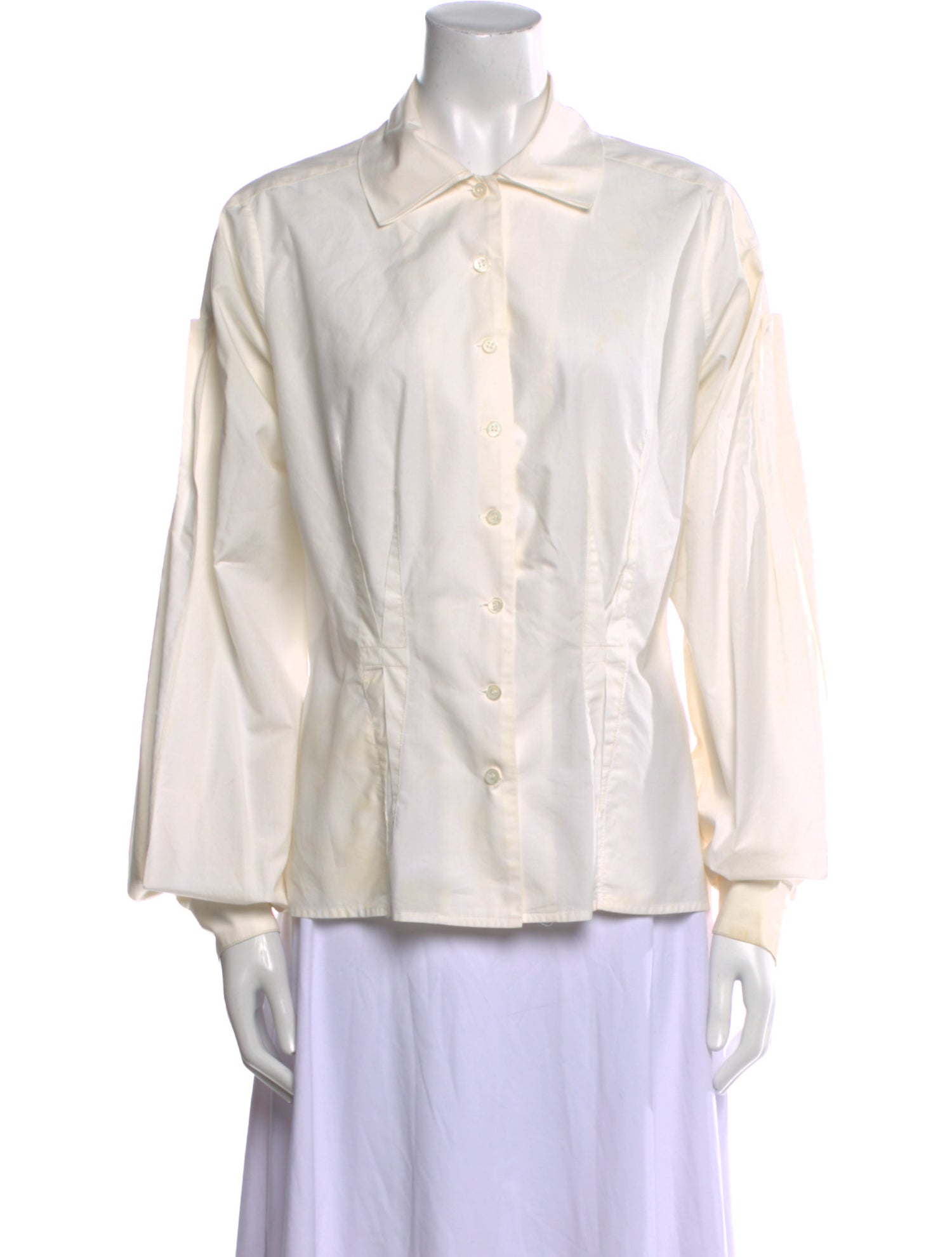 Carolina Herrera Long Sleeve Button-Up Top