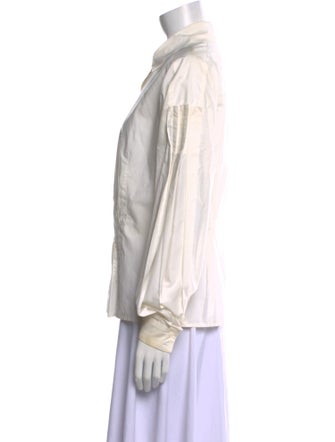 Carolina Herrera Long Sleeve Button-Up Top
