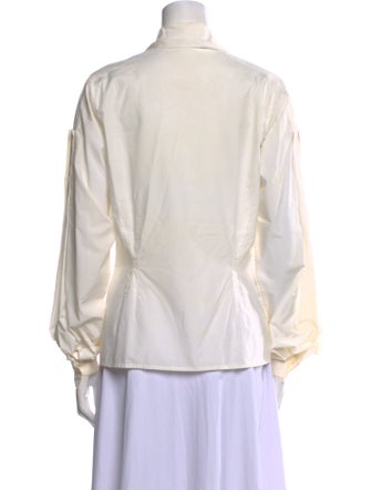 Carolina Herrera Long Sleeve Button-Up Top