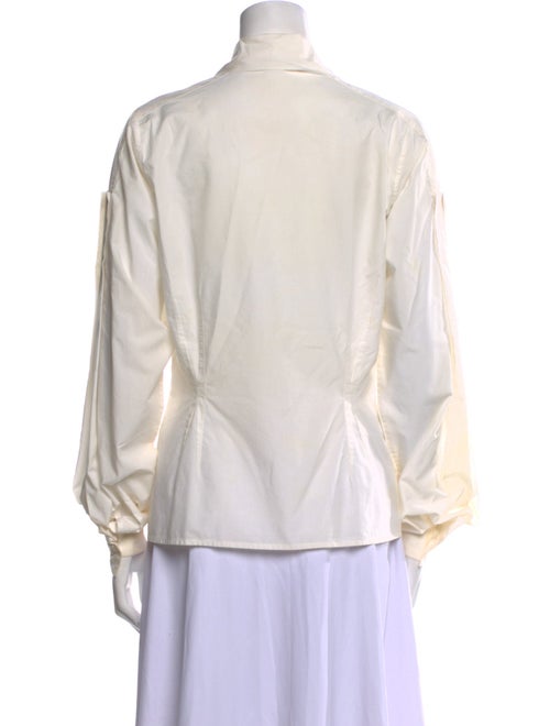 Carolina Herrera Long Sleeve Button-Up Top