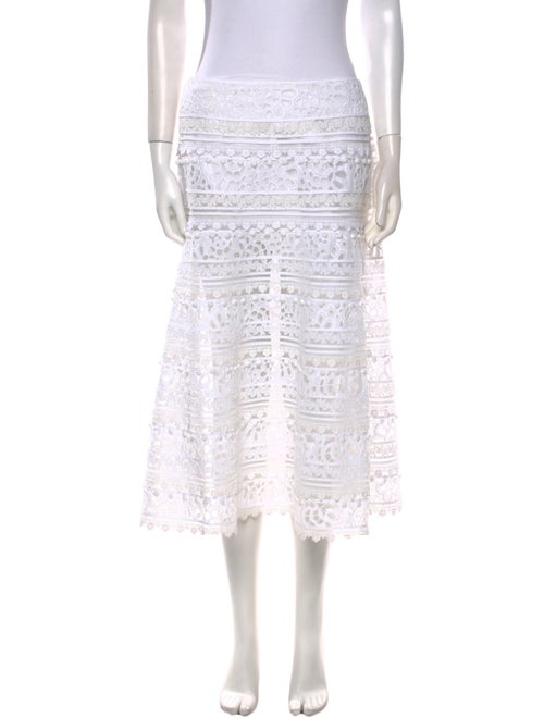 Carolina Herrera Lace Pattern Midi Length Skirt