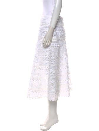 Carolina Herrera Lace Pattern Midi Length Skirt