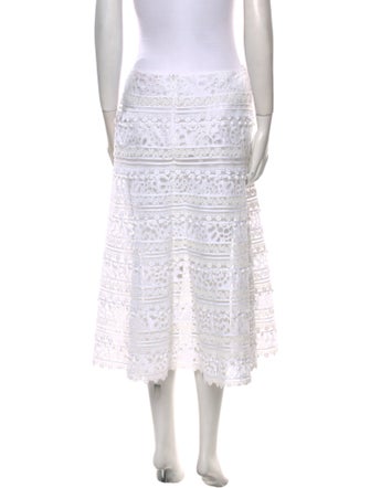 Carolina Herrera Lace Pattern Midi Length Skirt