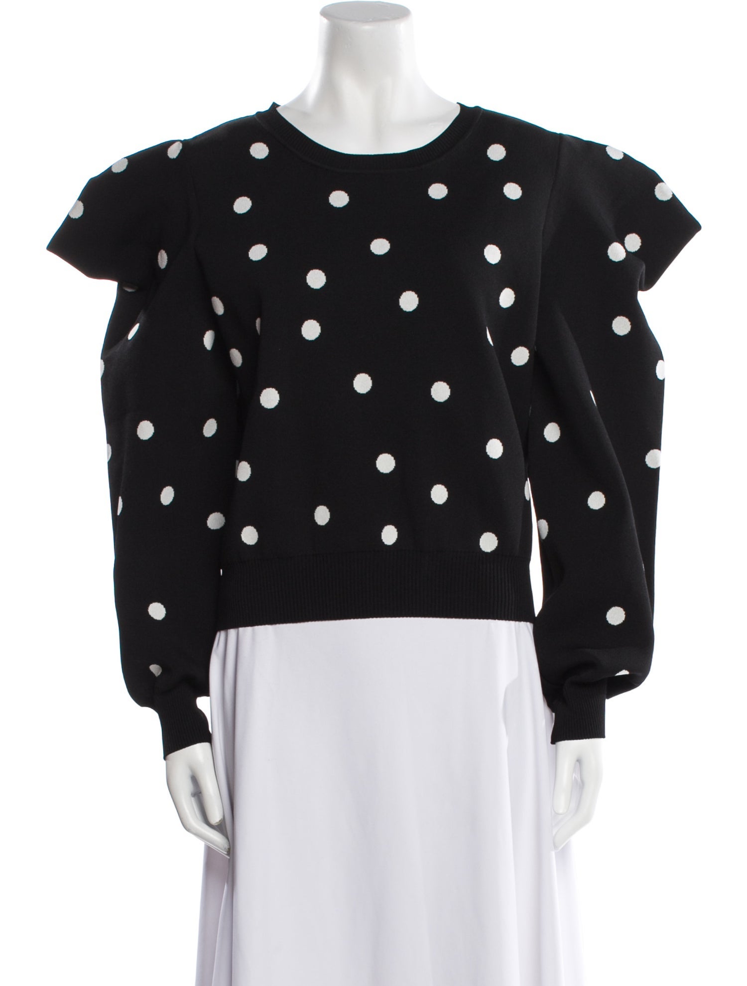 Carolina Herrera Polka Dot Print Crew Neck Sweatshirt w/ Tags