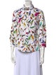 Carolina Herrera Printed Mock Neck Blouse