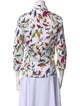 Carolina Herrera Printed Mock Neck Blouse