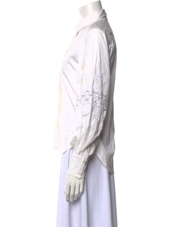 Carolina Herrera Long Sleeve Button-Up Top