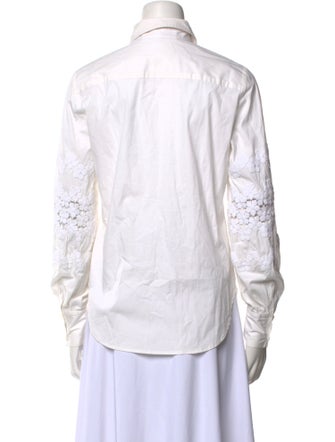 Carolina Herrera Long Sleeve Button-Up Top