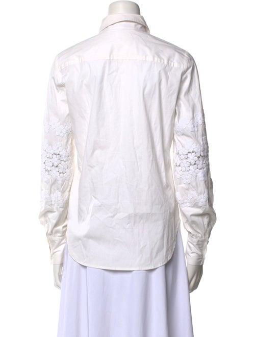 Carolina Herrera Long Sleeve Button-Up Top