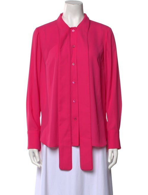 Carolina Herrera Long Sleeve Button-Up Top