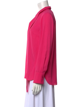 Carolina Herrera Long Sleeve Button-Up Top