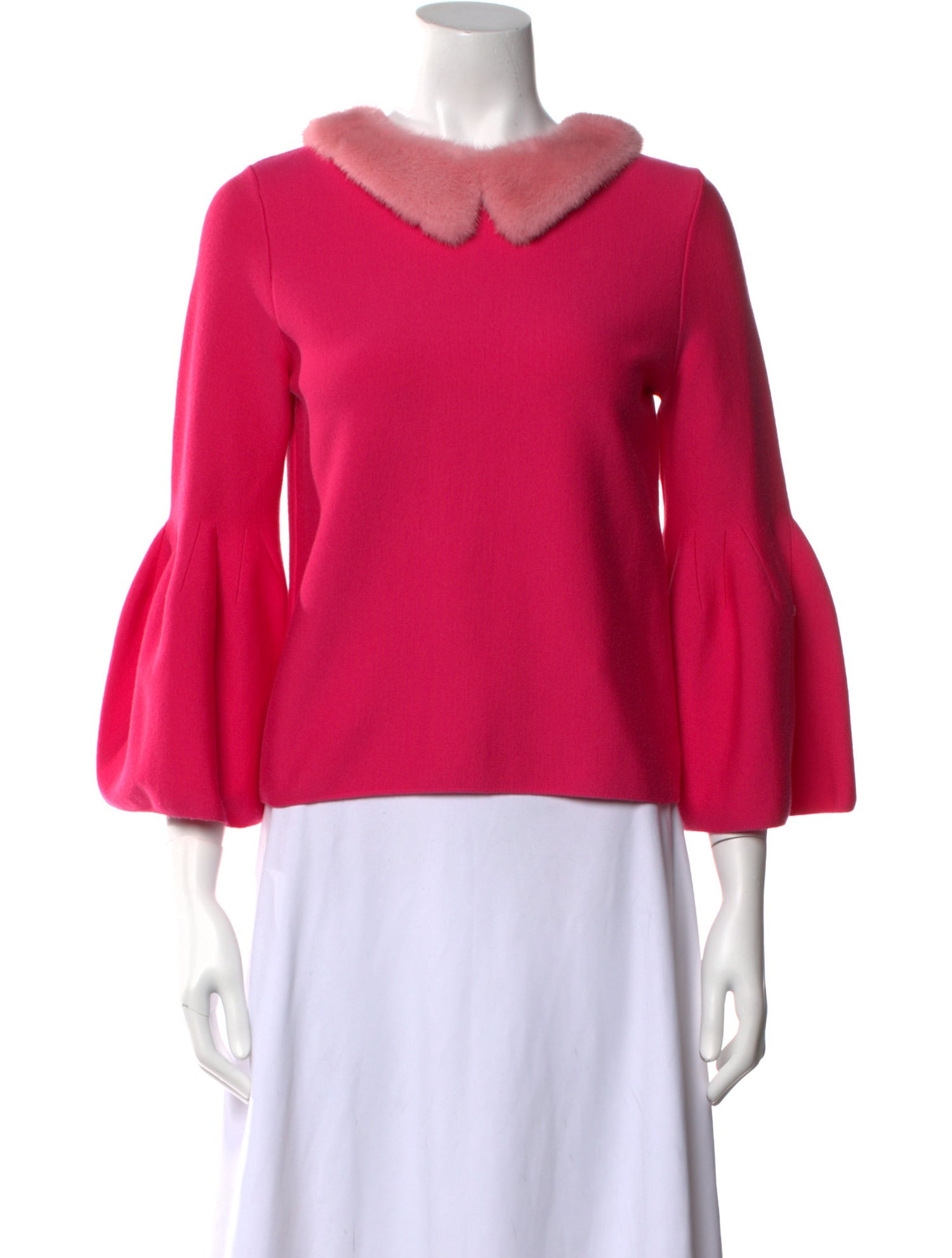 Carolina Herrera Virgin Wool Cowl Neck Top
