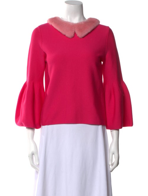 Carolina Herrera Virgin Wool Cowl Neck Top