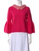 Carolina Herrera Virgin Wool Cowl Neck Top