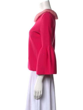 Carolina Herrera Virgin Wool Cowl Neck Top
