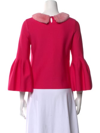 Carolina Herrera Virgin Wool Cowl Neck Top