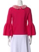 Carolina Herrera Virgin Wool Cowl Neck Top