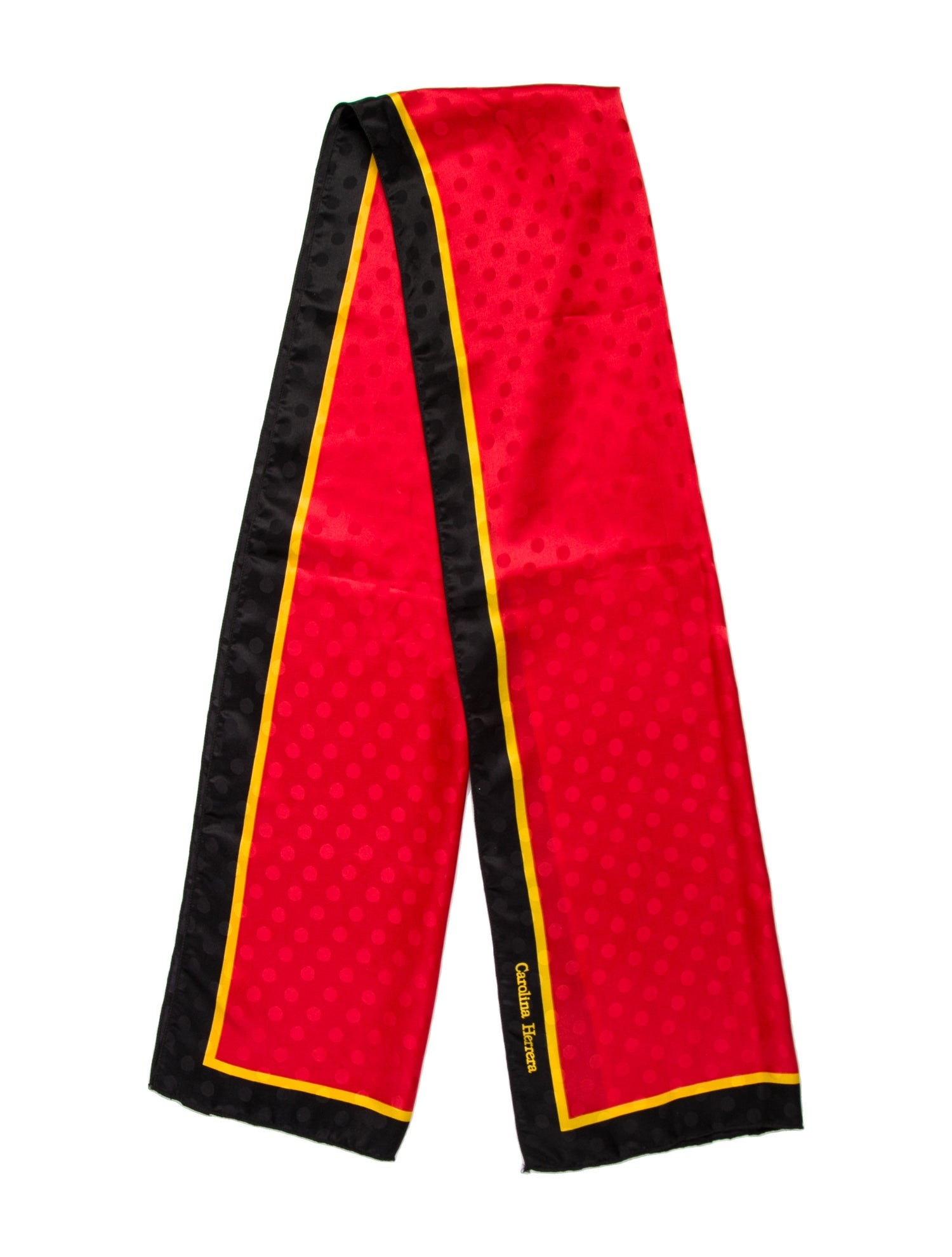 Carolina Herrera Silk Polka Dot Print Scarf