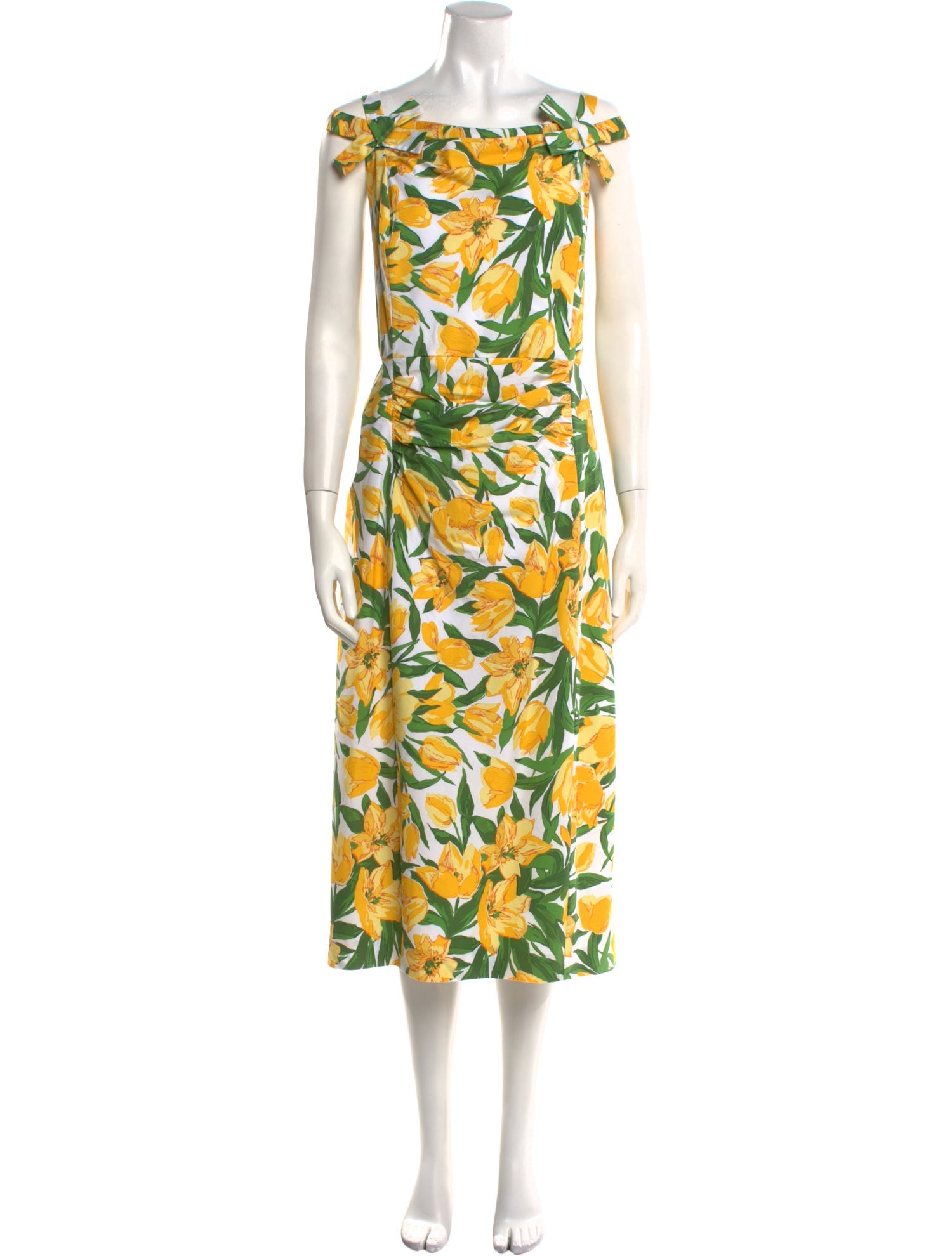 Carolina Herrera Floral Print Long Dress
